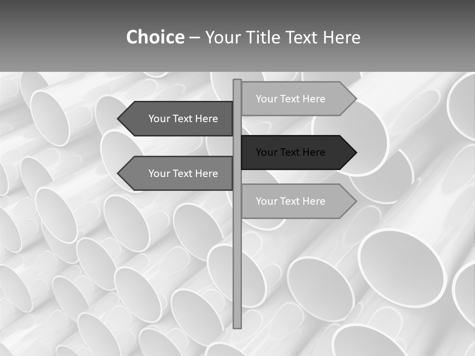 A Large Stack Of Steel Pipes Powerpoint Template PowerPoint Template