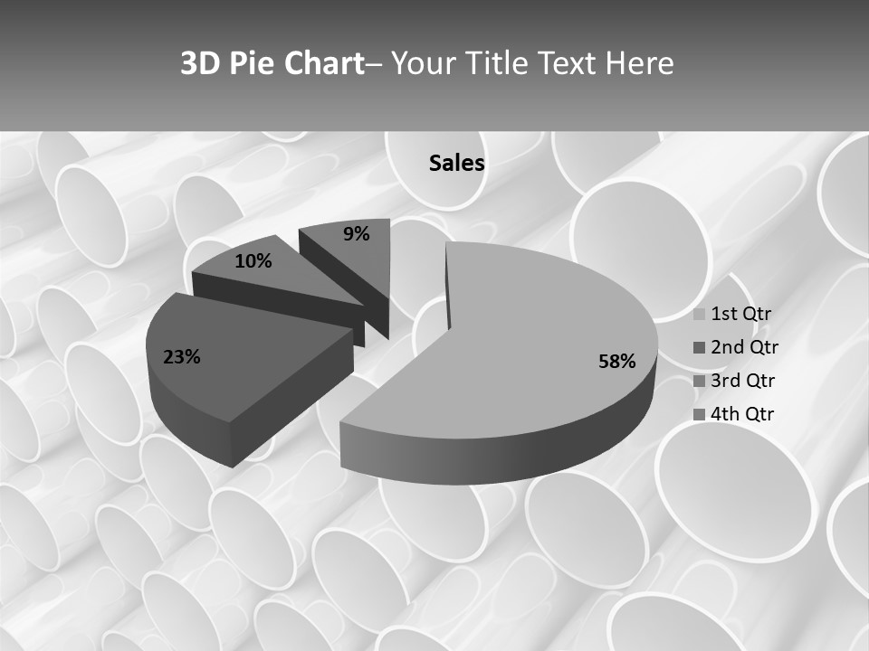 A Large Stack Of Steel Pipes Powerpoint Template PowerPoint Template