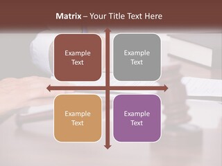 A Person Signing A Document On A Desk PowerPoint Template