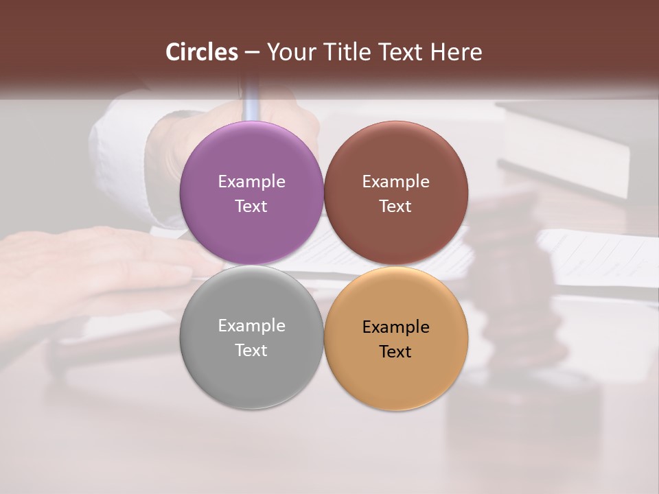 A Person Signing A Document On A Desk PowerPoint Template