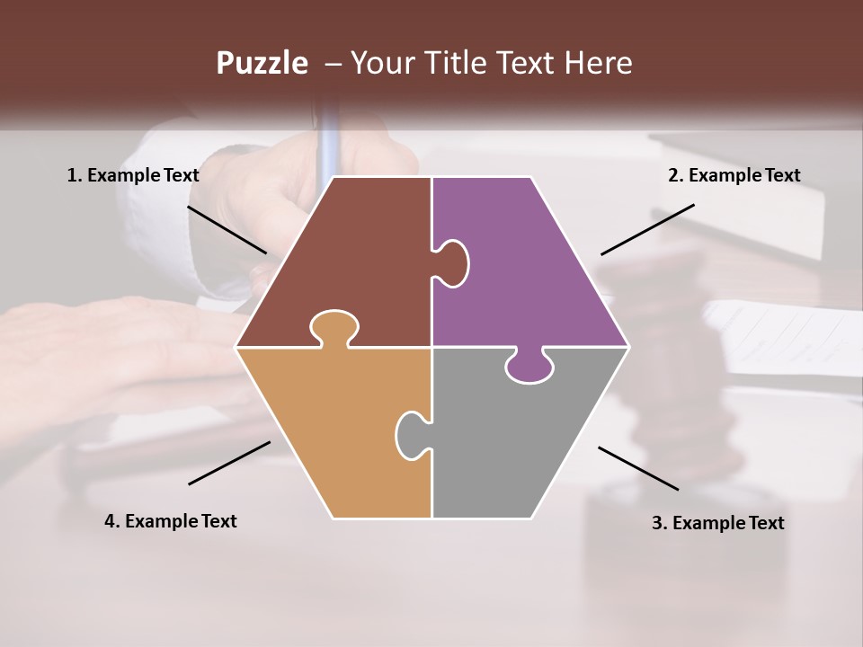 A Person Signing A Document On A Desk PowerPoint Template