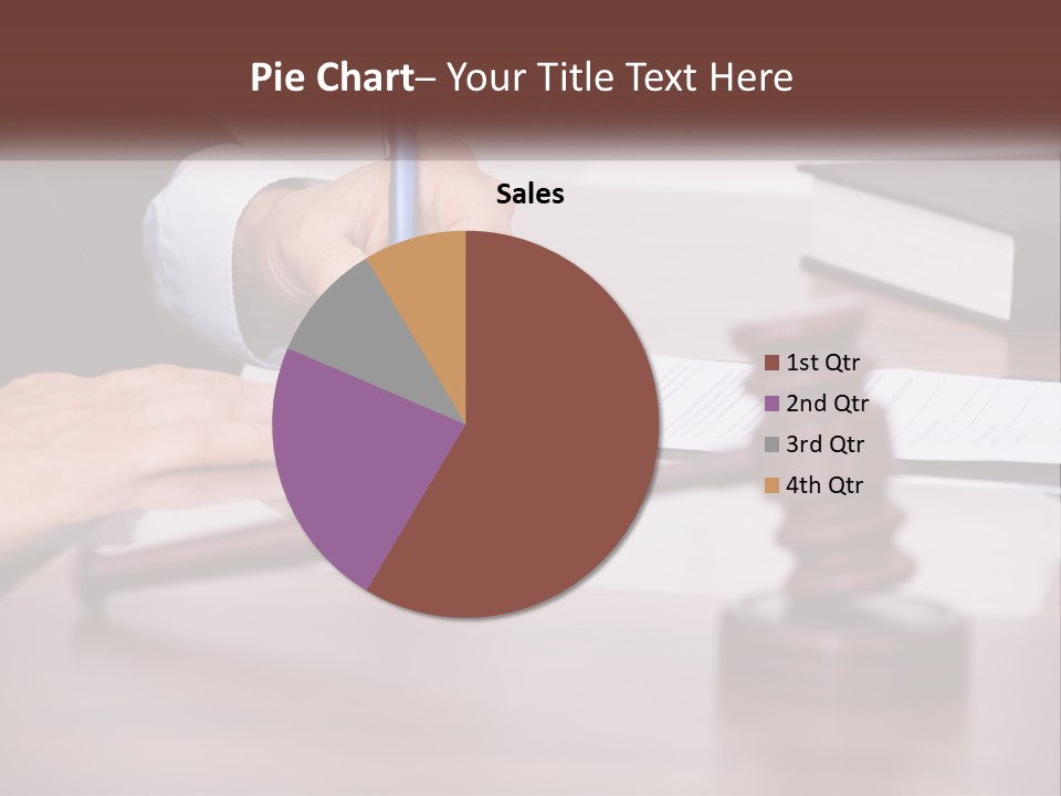 A Person Signing A Document On A Desk PowerPoint Template