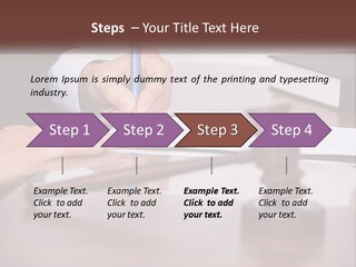 A Person Signing A Document On A Desk PowerPoint Template
