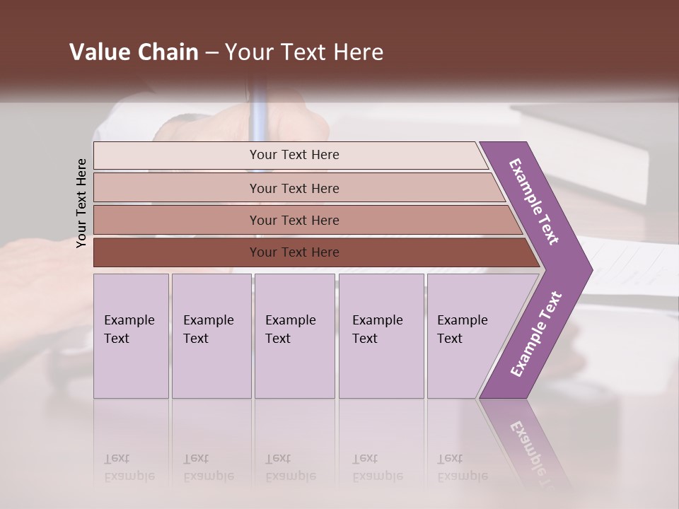 A Person Signing A Document On A Desk PowerPoint Template