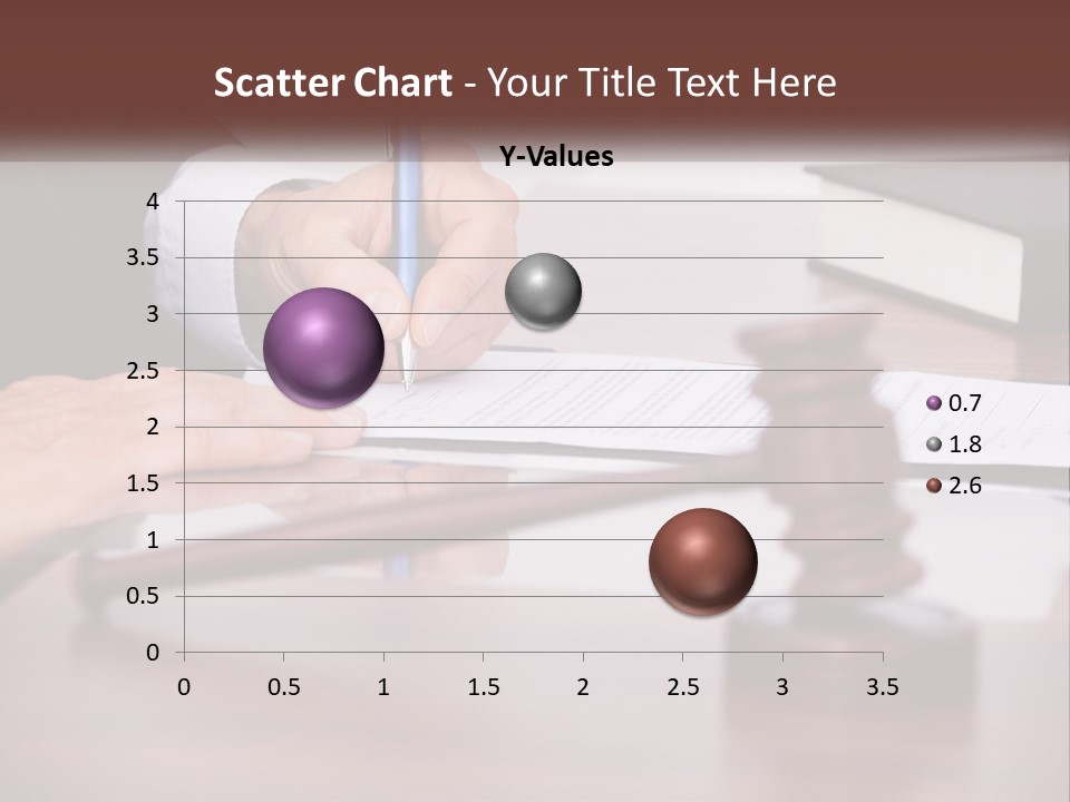 A Person Signing A Document On A Desk PowerPoint Template