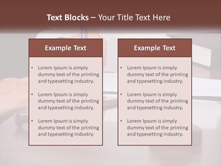 A Person Signing A Document On A Desk PowerPoint Template