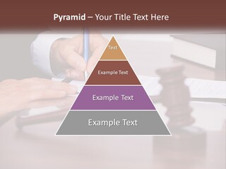 A Person Signing A Document On A Desk PowerPoint Template