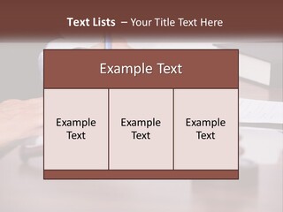 A Person Signing A Document On A Desk PowerPoint Template