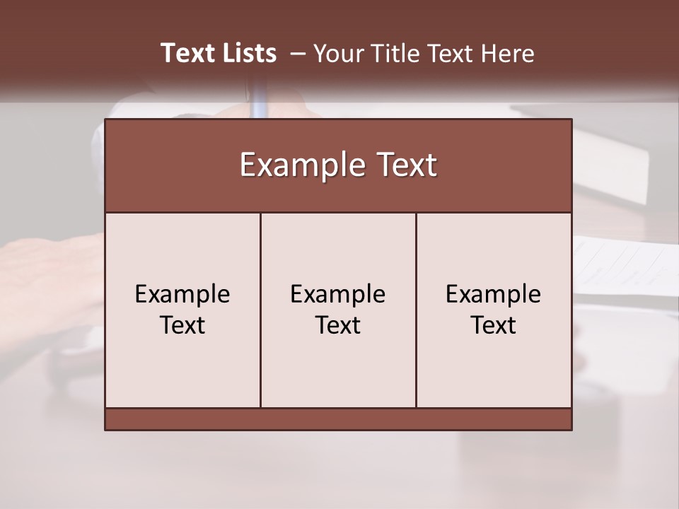 A Person Signing A Document On A Desk PowerPoint Template