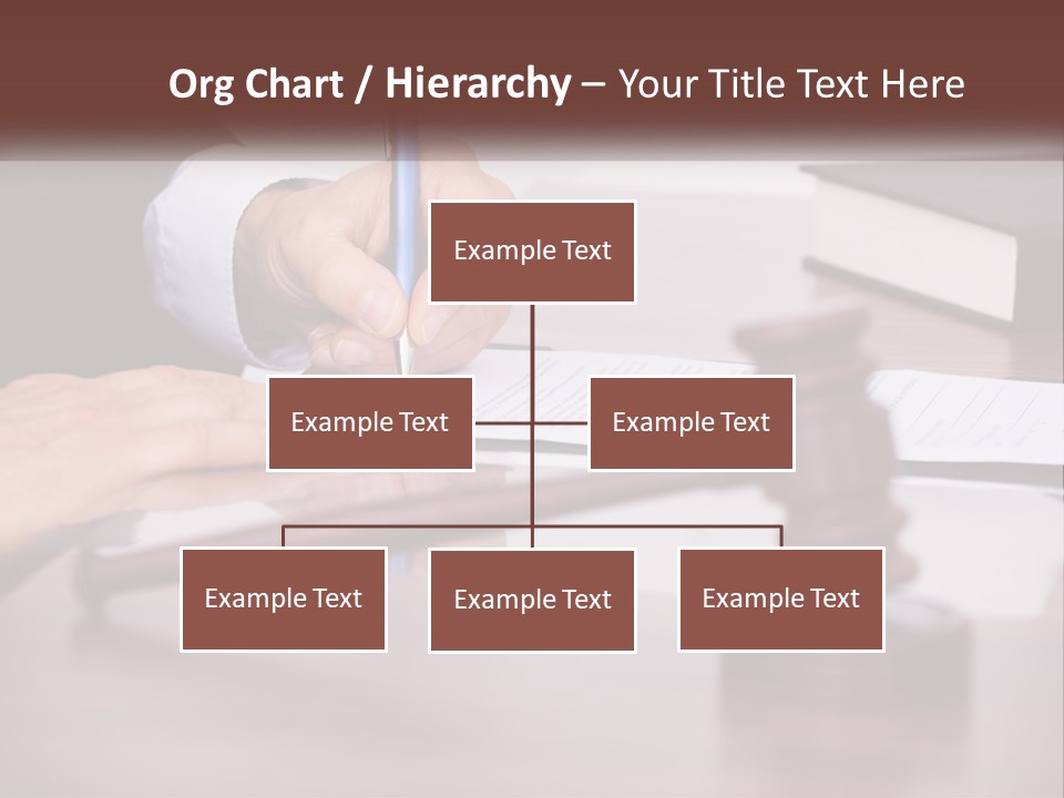 A Person Signing A Document On A Desk PowerPoint Template