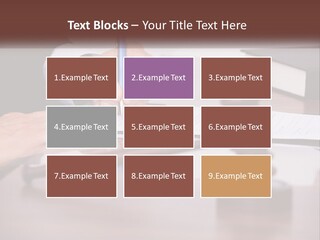 A Person Signing A Document On A Desk PowerPoint Template