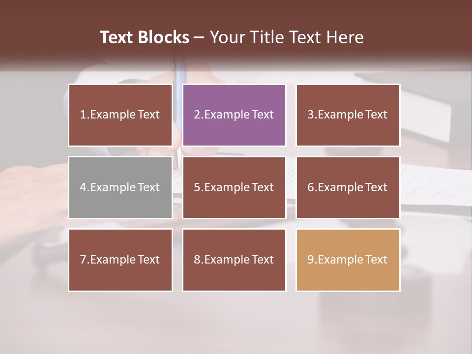A Person Signing A Document On A Desk PowerPoint Template