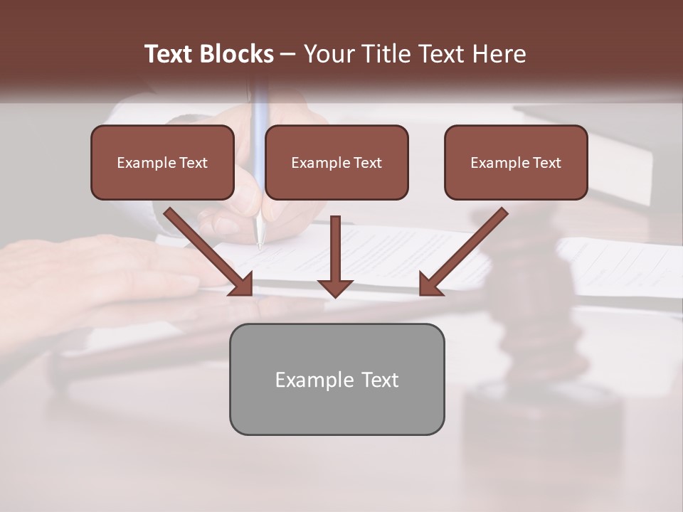 A Person Signing A Document On A Desk PowerPoint Template