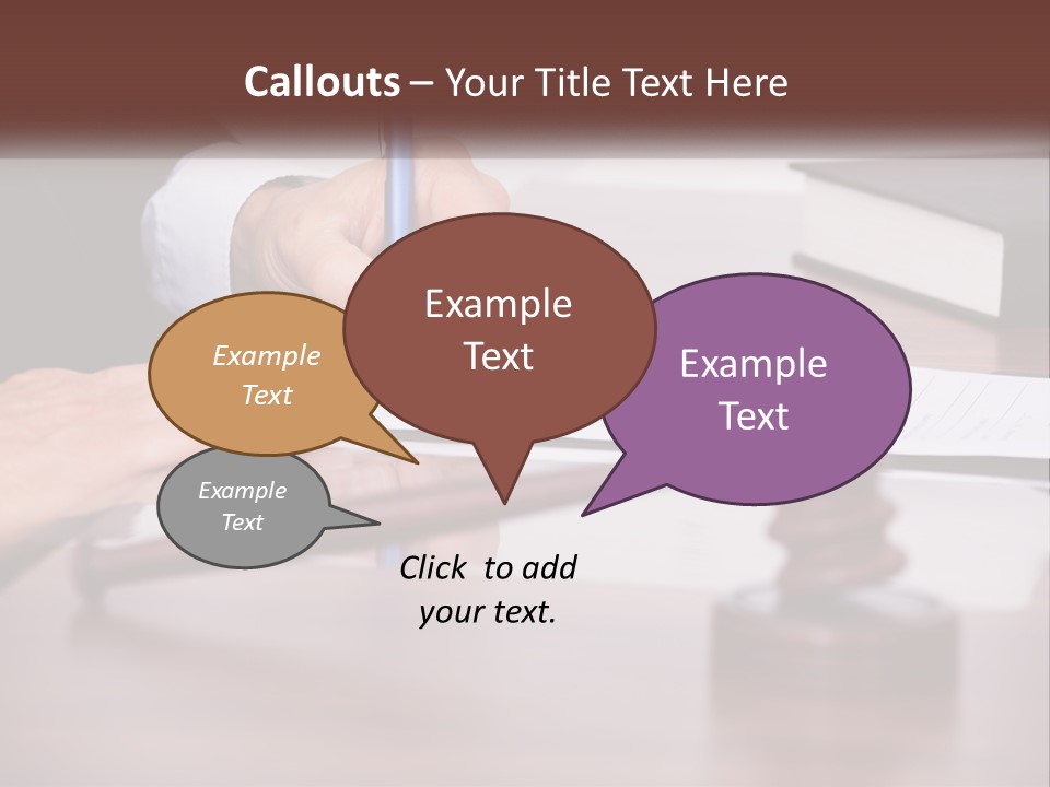 A Person Signing A Document On A Desk PowerPoint Template