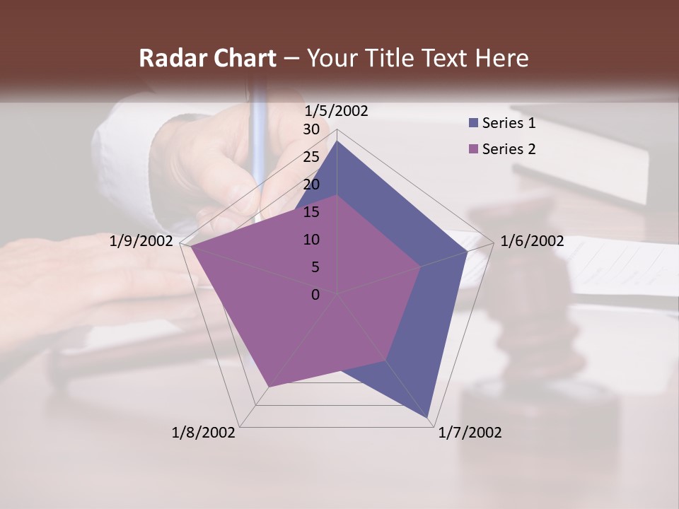 A Person Signing A Document On A Desk PowerPoint Template