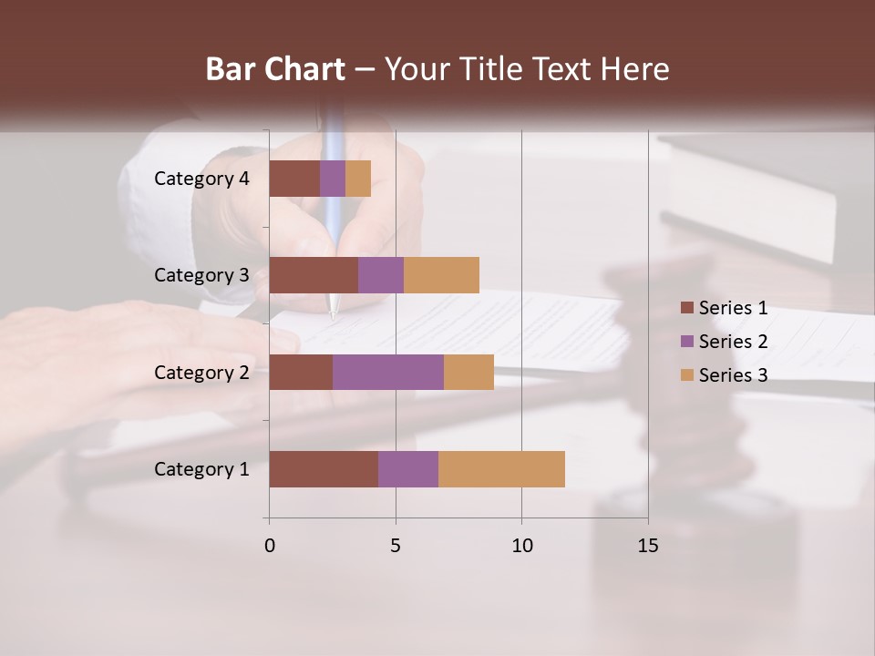 A Person Signing A Document On A Desk PowerPoint Template
