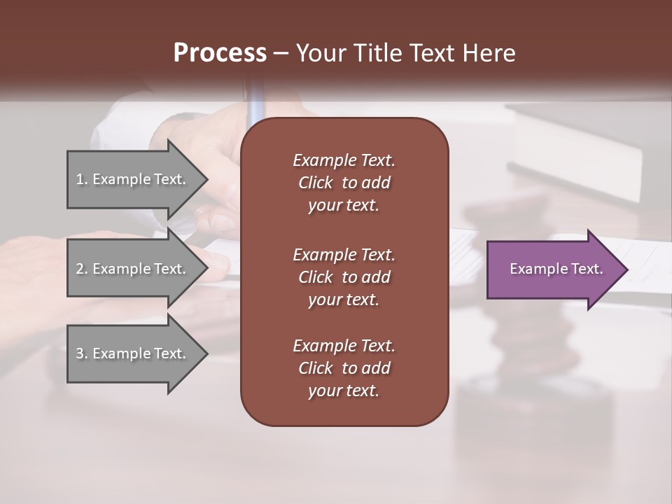 A Person Signing A Document On A Desk PowerPoint Template