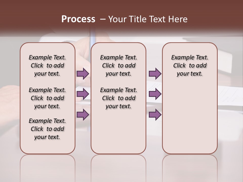 A Person Signing A Document On A Desk PowerPoint Template