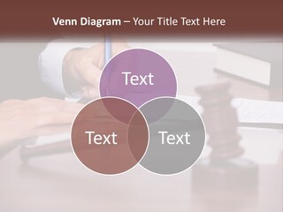 A Person Signing A Document On A Desk PowerPoint Template