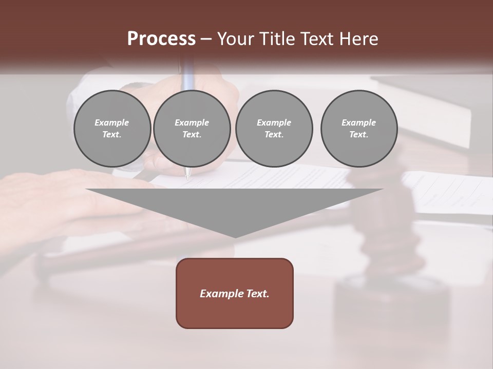 A Person Signing A Document On A Desk PowerPoint Template