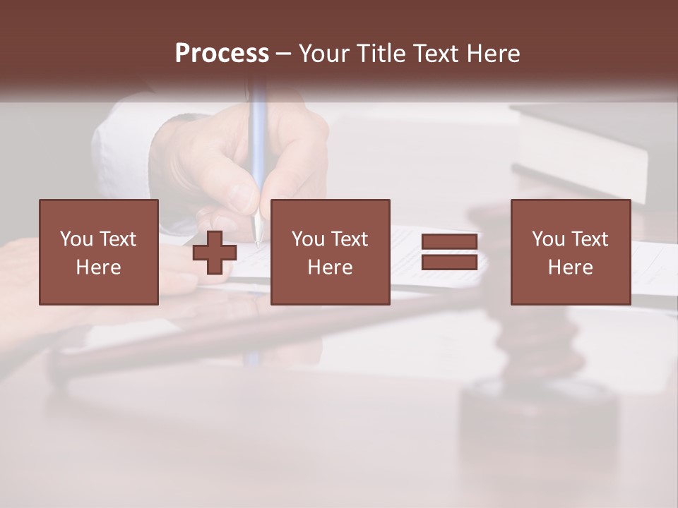 A Person Signing A Document On A Desk PowerPoint Template