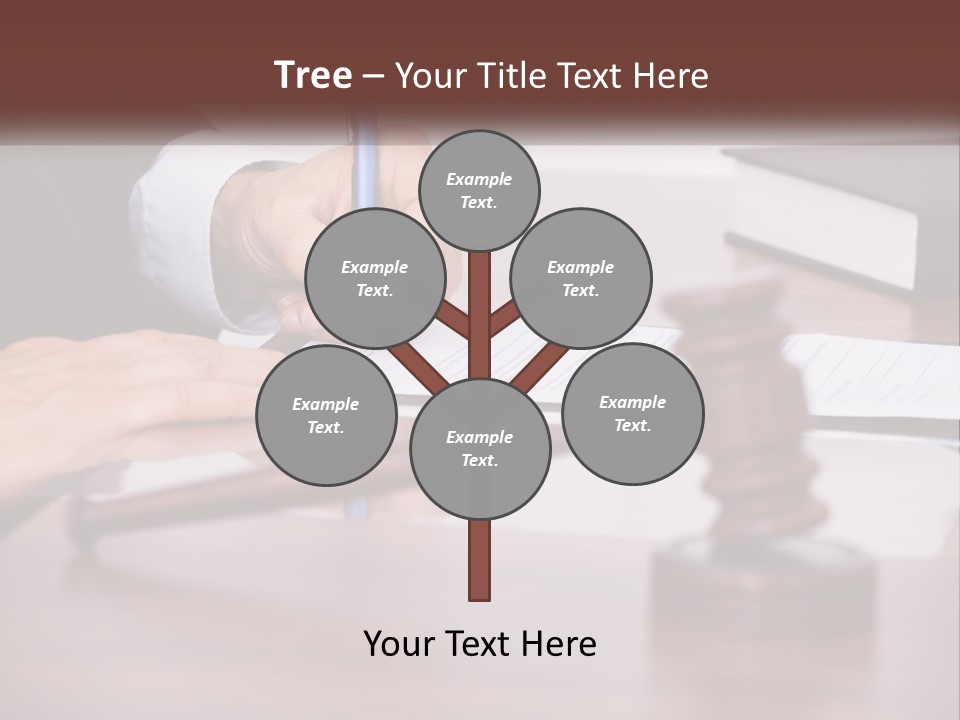 A Person Signing A Document On A Desk PowerPoint Template