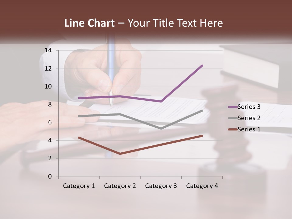 A Person Signing A Document On A Desk PowerPoint Template