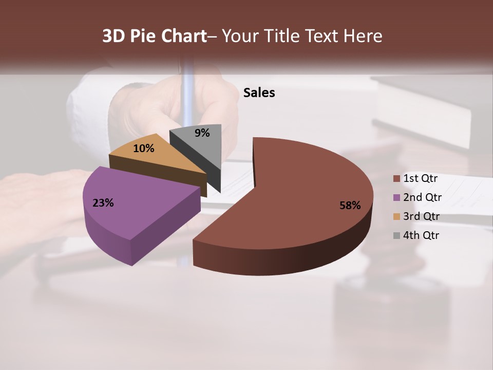 A Person Signing A Document On A Desk PowerPoint Template