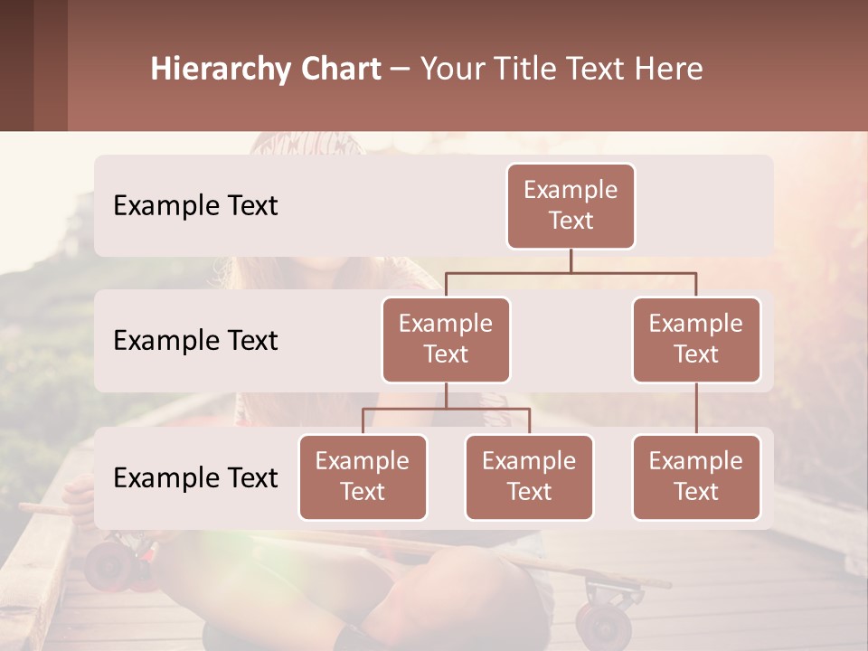 A Woman Sitting On A Bench With A Skateboard PowerPoint Template