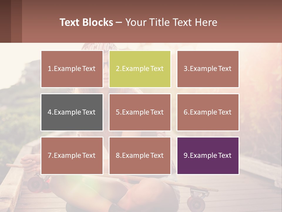 A Woman Sitting On A Bench With A Skateboard PowerPoint Template