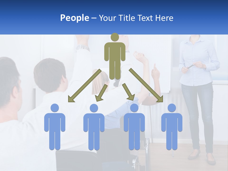 A Group Of People Standing In Front Of A Whiteboard PowerPoint Template