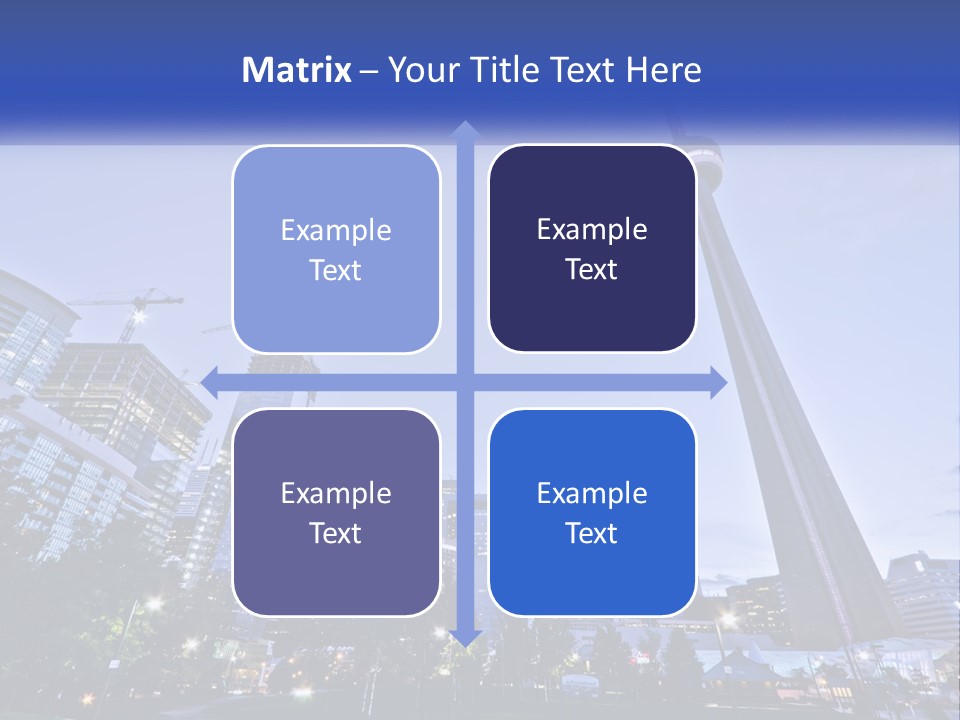 A Picture Of A Tall Building With A Sky Line In The Background PowerPoint Template