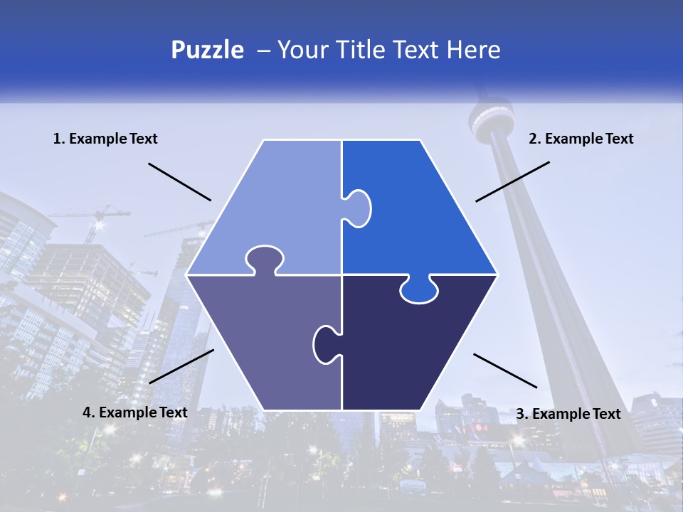 A Picture Of A Tall Building With A Sky Line In The Background PowerPoint Template