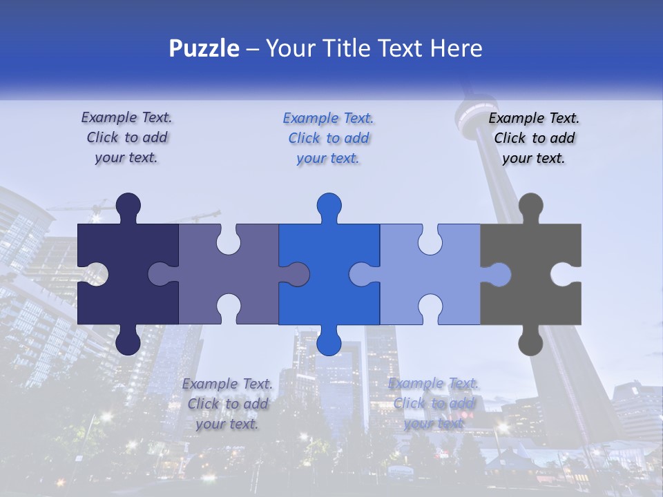 A Picture Of A Tall Building With A Sky Line In The Background PowerPoint Template