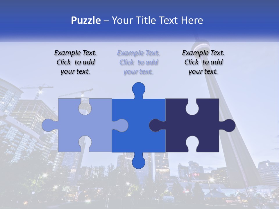 A Picture Of A Tall Building With A Sky Line In The Background PowerPoint Template