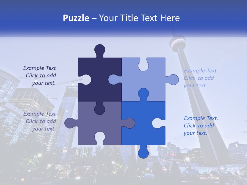 A Picture Of A Tall Building With A Sky Line In The Background PowerPoint Template