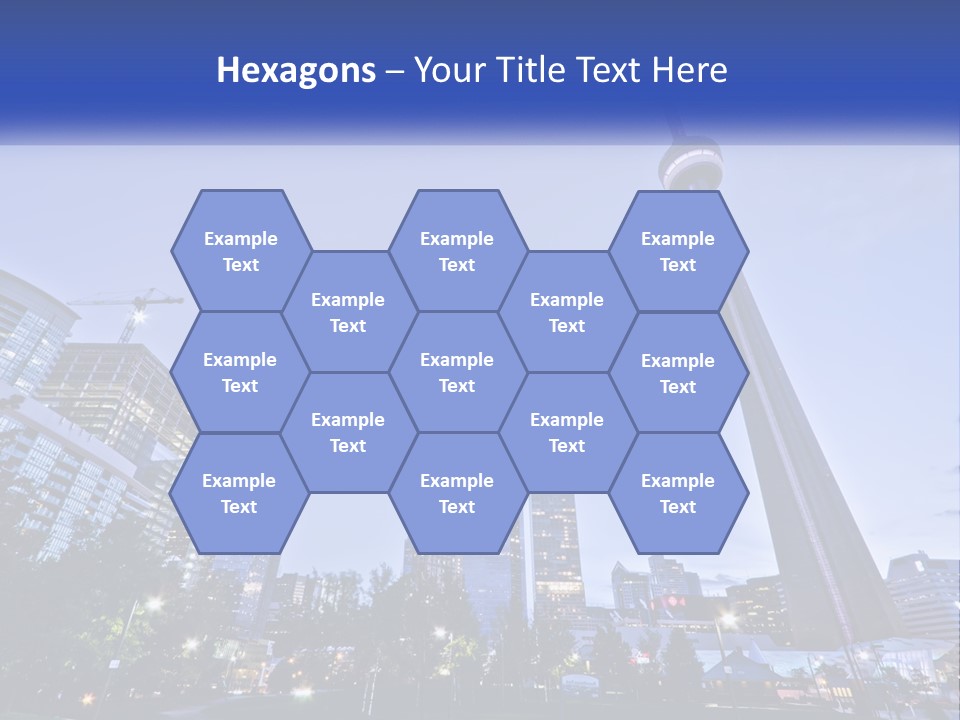 A Picture Of A Tall Building With A Sky Line In The Background PowerPoint Template