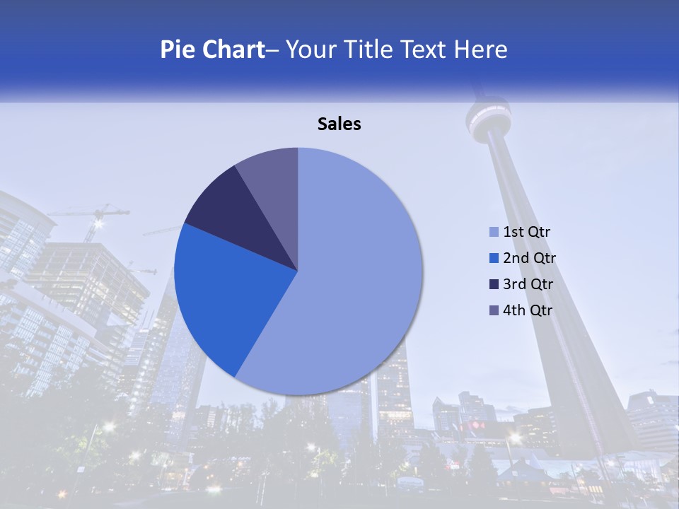 A Picture Of A Tall Building With A Sky Line In The Background PowerPoint Template