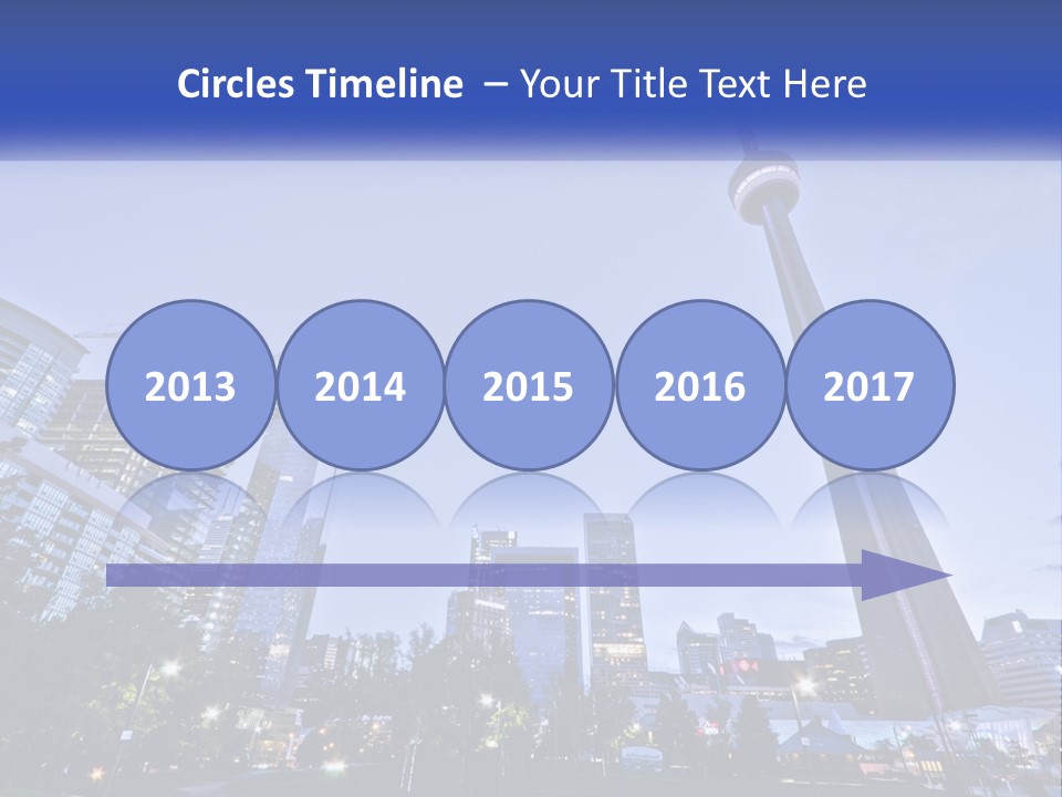 A Picture Of A Tall Building With A Sky Line In The Background PowerPoint Template