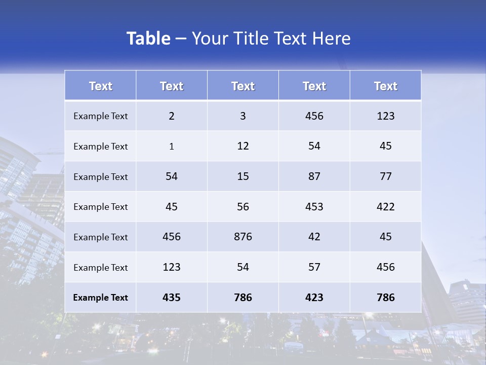 A Picture Of A Tall Building With A Sky Line In The Background PowerPoint Template