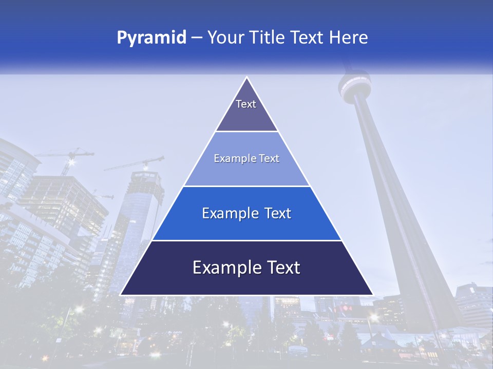 A Picture Of A Tall Building With A Sky Line In The Background PowerPoint Template
