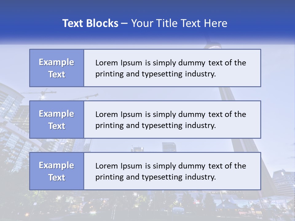 A Picture Of A Tall Building With A Sky Line In The Background PowerPoint Template