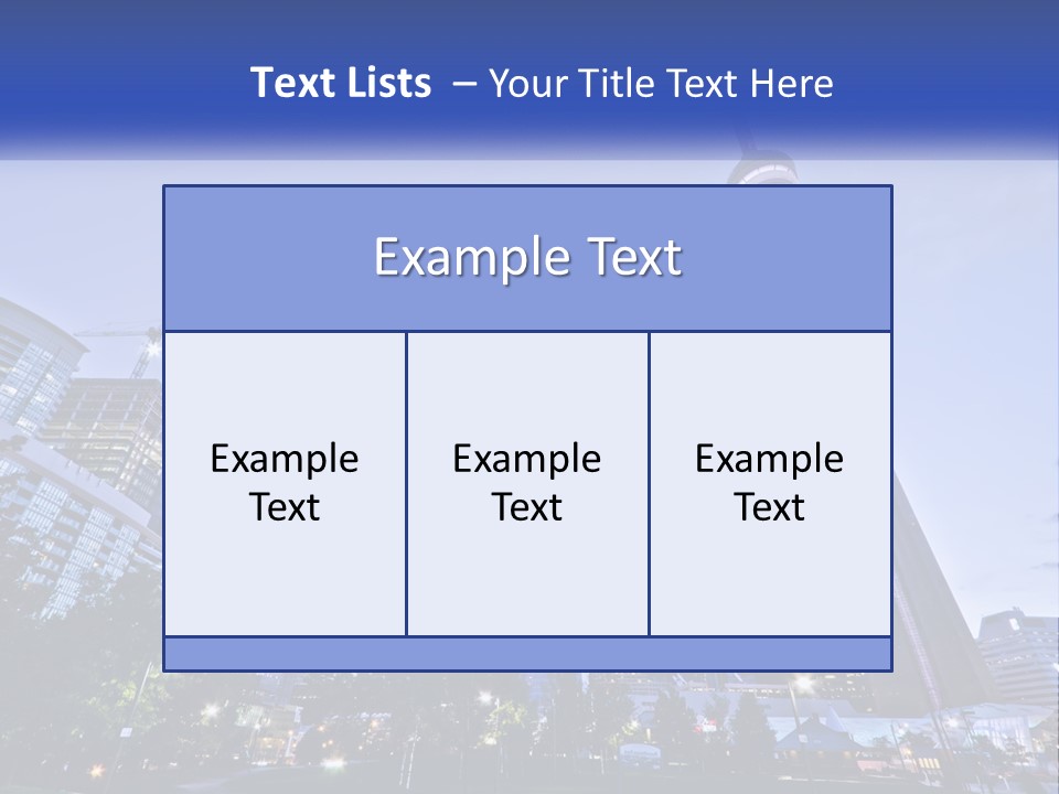 A Picture Of A Tall Building With A Sky Line In The Background PowerPoint Template