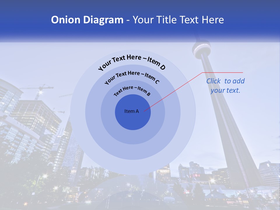 A Picture Of A Tall Building With A Sky Line In The Background PowerPoint Template