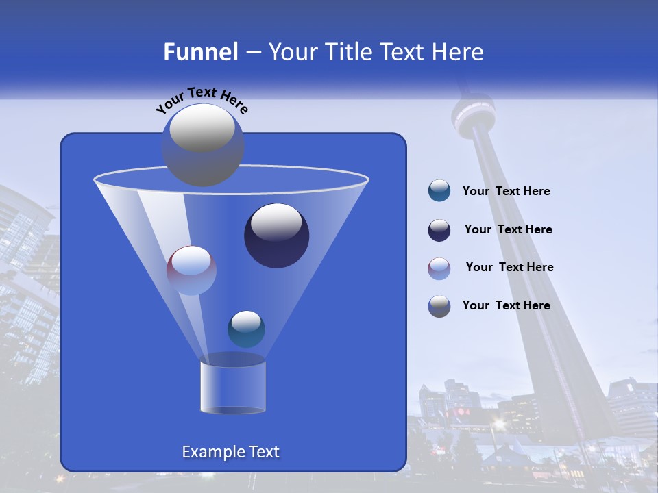 A Picture Of A Tall Building With A Sky Line In The Background PowerPoint Template