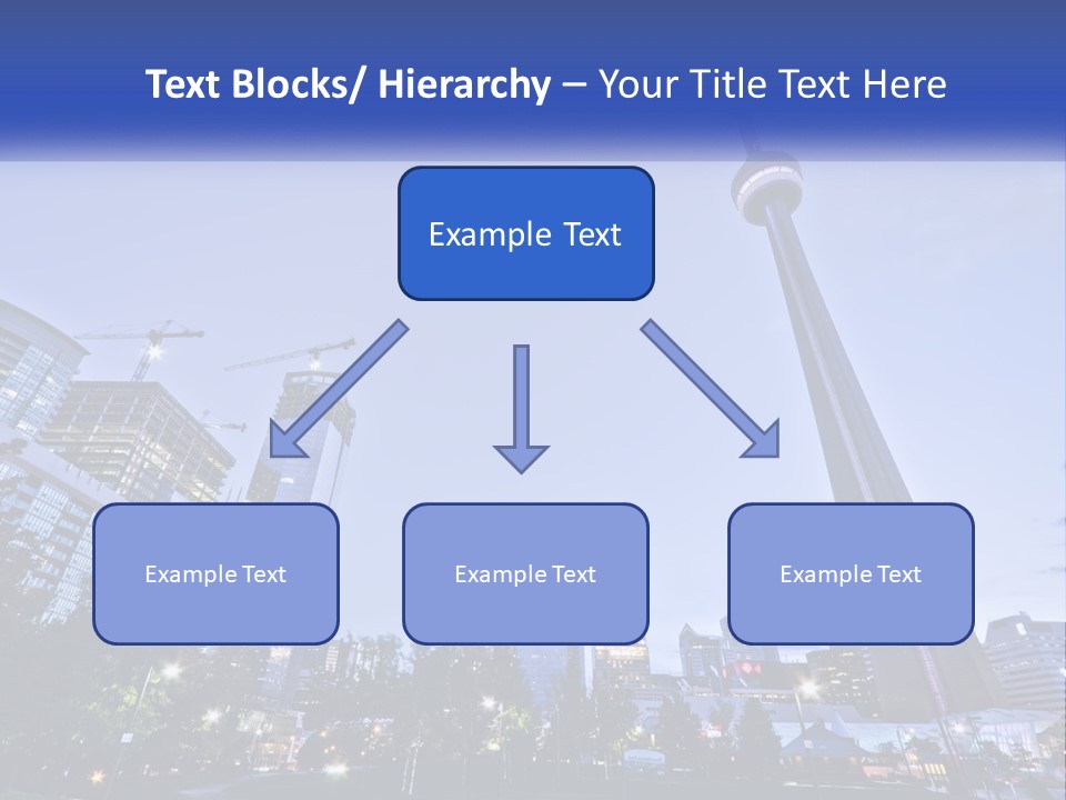 A Picture Of A Tall Building With A Sky Line In The Background PowerPoint Template