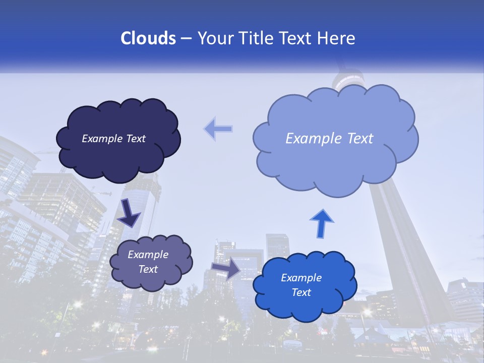 A Picture Of A Tall Building With A Sky Line In The Background PowerPoint Template