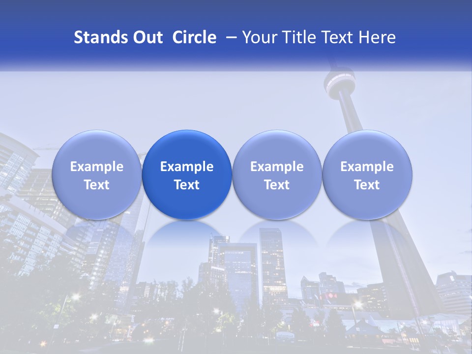 A Picture Of A Tall Building With A Sky Line In The Background PowerPoint Template