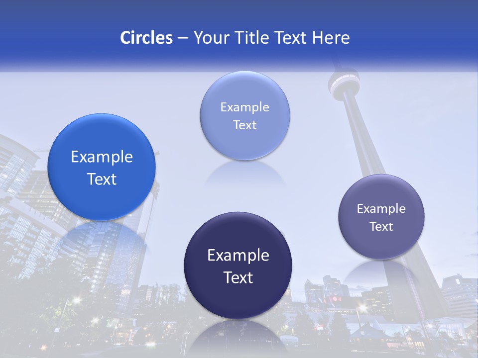 A Picture Of A Tall Building With A Sky Line In The Background PowerPoint Template