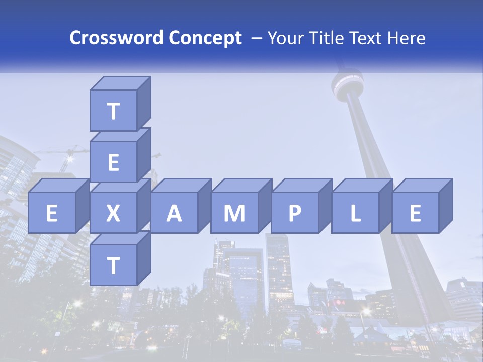 A Picture Of A Tall Building With A Sky Line In The Background PowerPoint Template